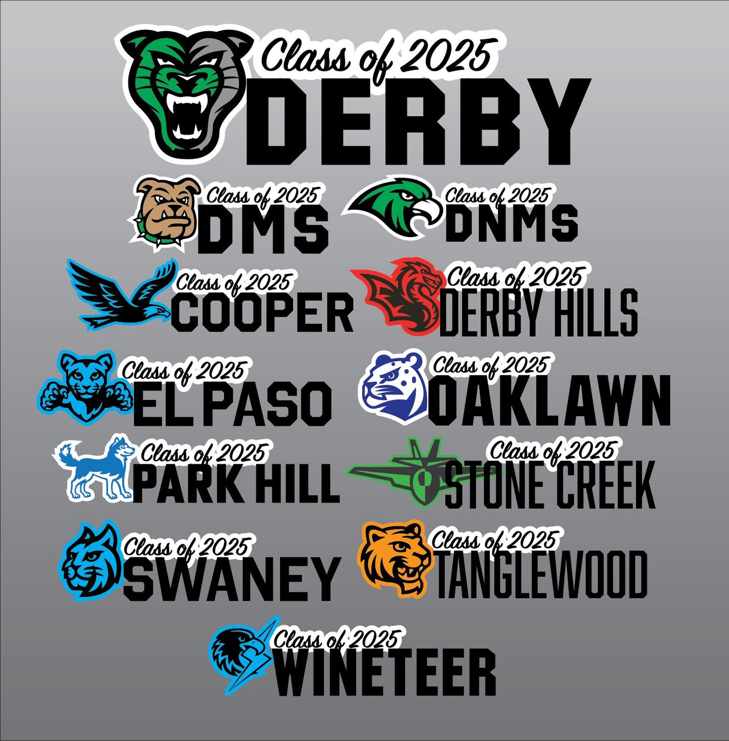 Derby Schools Nameplate Collection